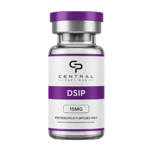 DSIP 15mg research peptide vial by Central Peptides