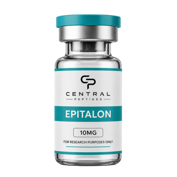 Epitalon 10mg research peptide vial by Central Peptides
