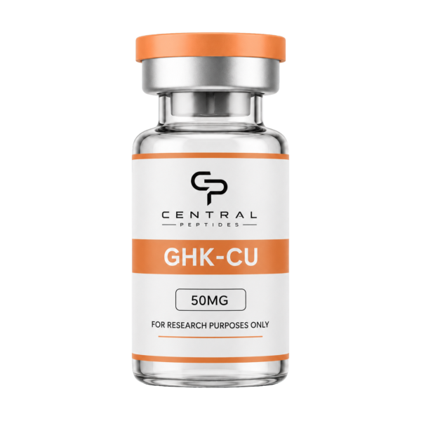 GHK-CU 50mg research peptide vial by Central Peptides