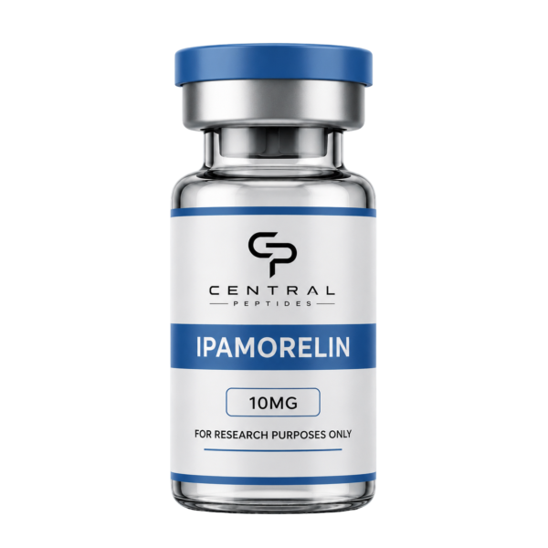 Ipamorelin 10mg research peptide vial by Central Peptides
