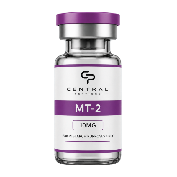 Melanotan 2 MT-2 10mg research peptide vial by Central Peptides