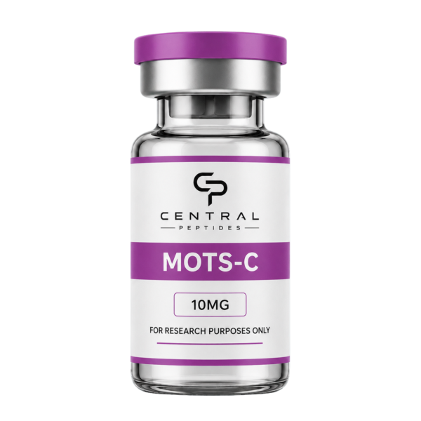 Mots-c 10mg research peptide vial by Central Peptides