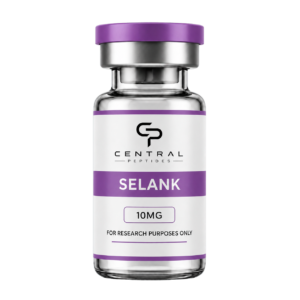 Selank10mg Selank 10mg research peptide vial by Central Peptides