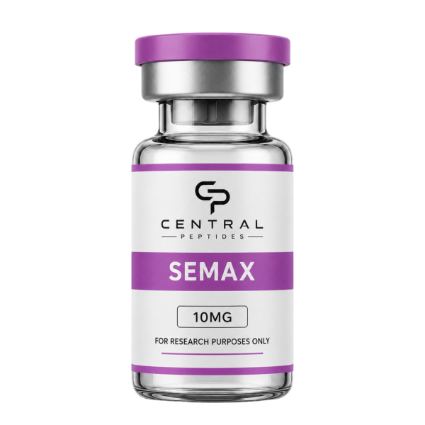Semax 10mg Semax 10mg research peptide vial by Central Peptides