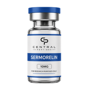 Sermorelin 10mg Sermorelin 10mg research peptide vial by Central Peptides