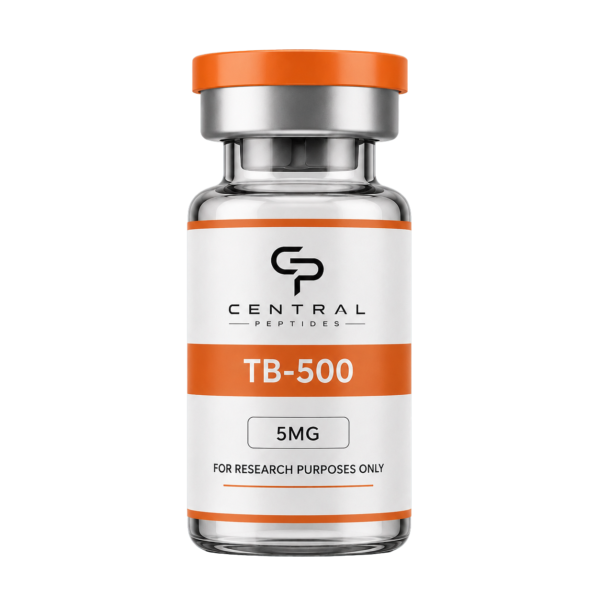TB-500 5mg research peptide vial by Central Peptides