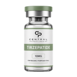 Tirzepatide 10mg Tirzepatide 10mg research peptide vial by Central Peptides